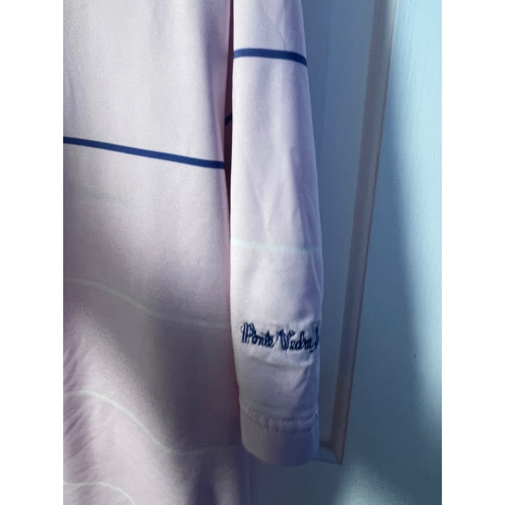 FootJoy Mens Pink Striped Performance Golf Polo Shirt Size L - Picture 7 of 7